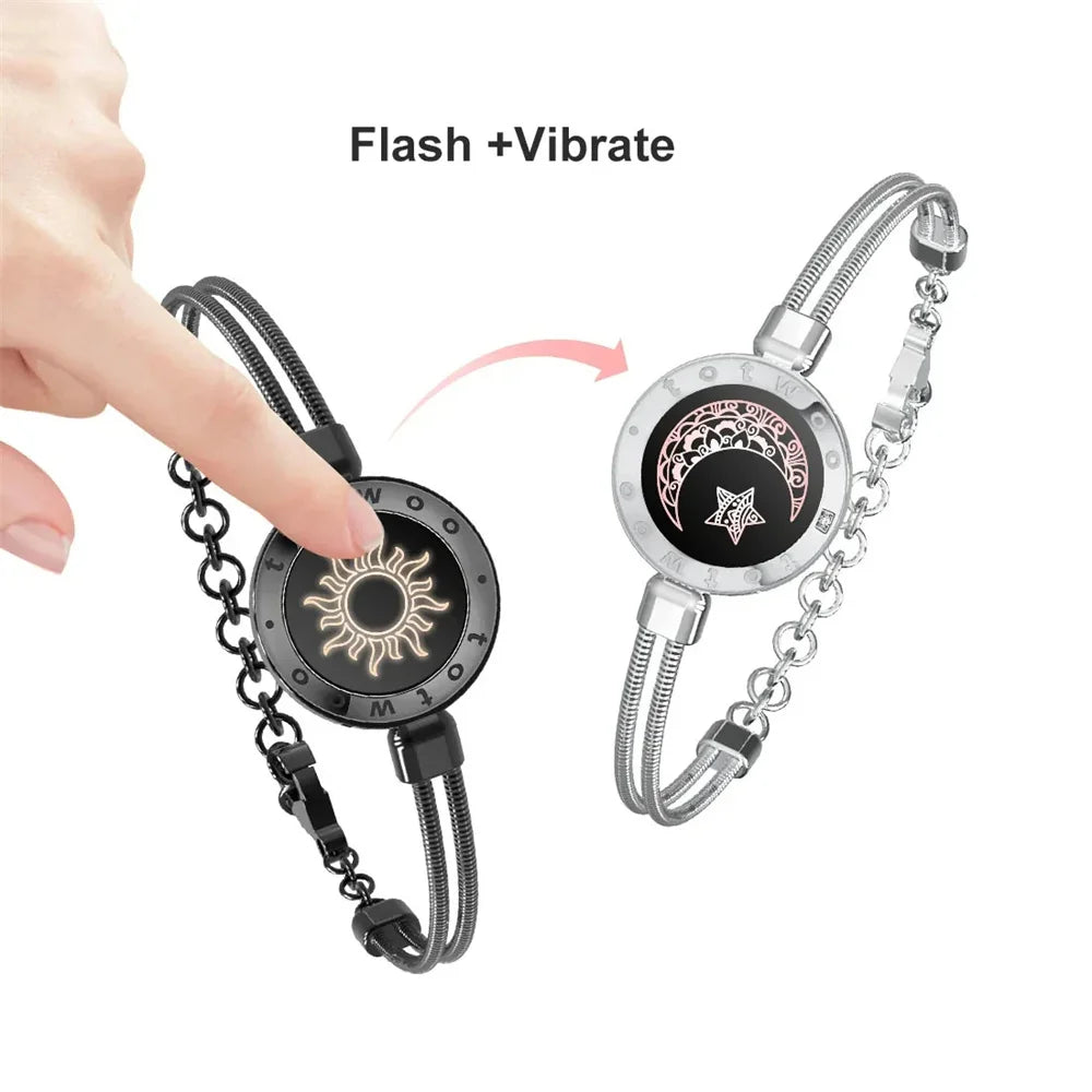 TOTWOO Long Distance touch Light up&Vibrate Bracelets