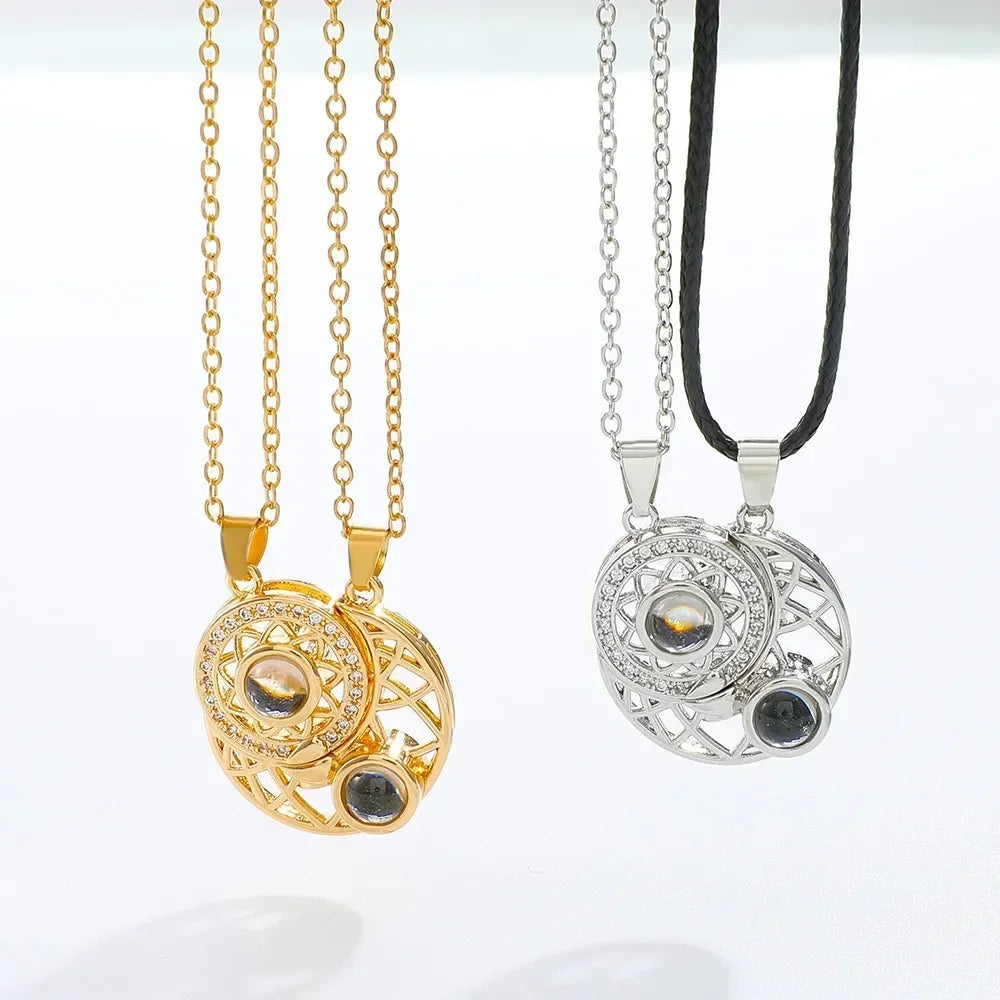 2Pcs/set Magnetic Couple Matching Necklace