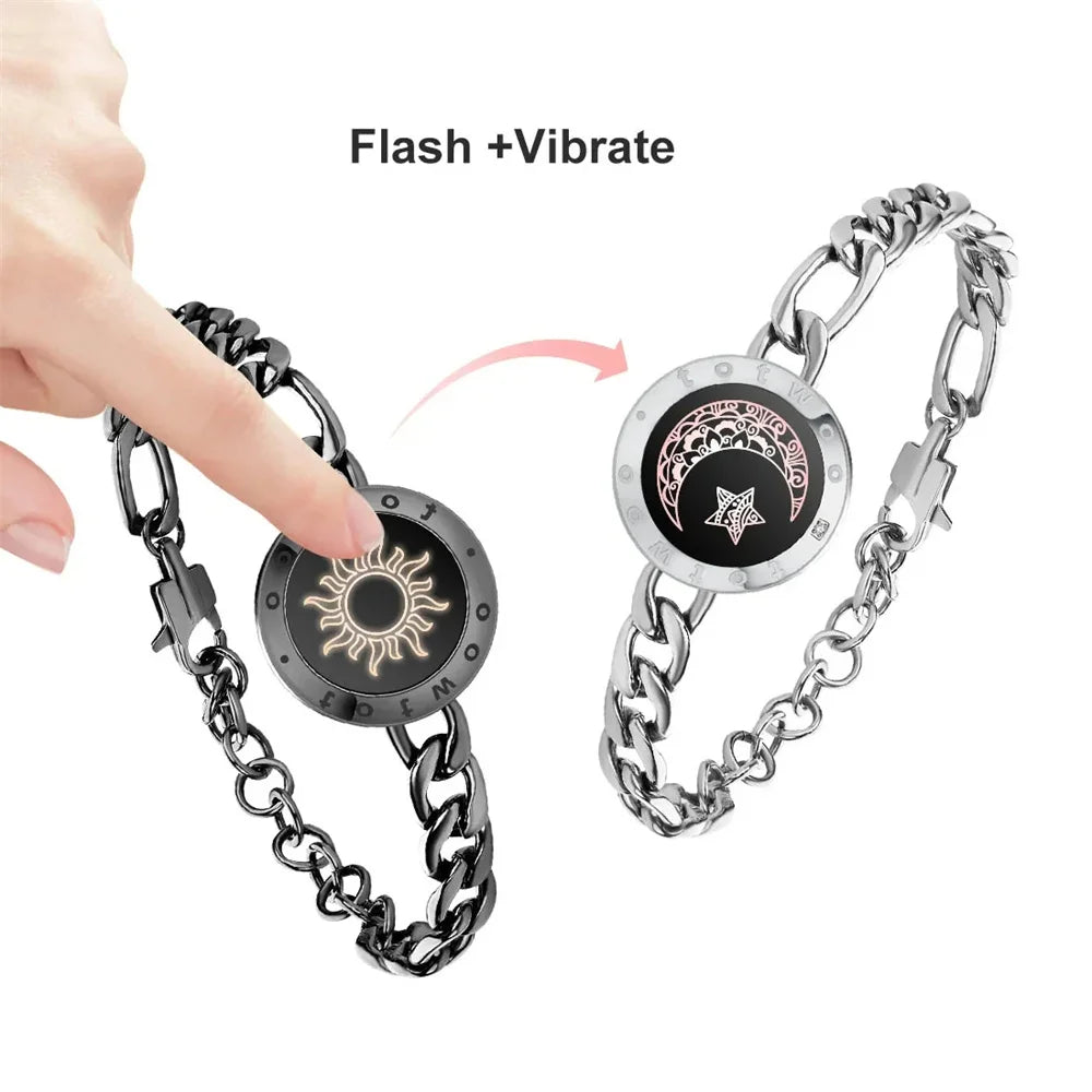 TOTWOO Long Distance touch Light up&Vibrate Bracelets